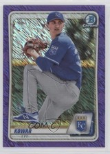 2020 Bowman Chrome Prospects Purple Shimmer Refractor Jackson Kowar #BCP-174 3b3