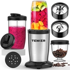 TENKER Personal Blender 1000W Juicer Shakes Smoothies Seasonings Sauce Kitchen