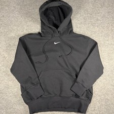 Nike Center Swoosh Hoodie Black Embroidered Swoosh Men's Size XS