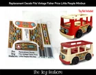 Replacement Stickers fits Vintage Fisher Price Little People Mini Bus Minibus