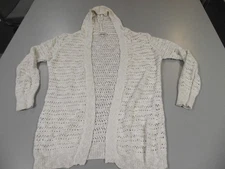 Girl's White with Silver Hooded Justice Sweater~ Size 20~ NWNT!