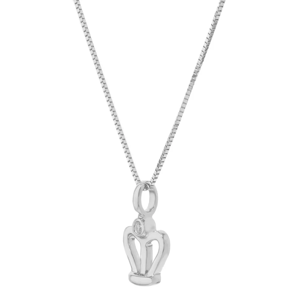 Bliss by Damiani Diamond Pendant Necklace 18K White Gold 0.01 Cttw - Image 2 of 4