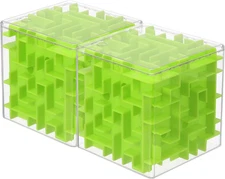 2 Pcs Labyrinth Puzzle Box, Puzzle Cube Funny Labyrinth Game Puzzle Box Mind Tea