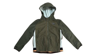 Russell Jacket Youth XS 4-5 Green Hooded Windbreaker Dri-Power 360 Mesh Lined