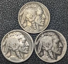 Lot of 3x 1913-S Buffalo Nickels - Type One - Ships Free!