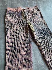 Vintage Roberto Cavalli Beaded Feather Print Jeans Made in Italy