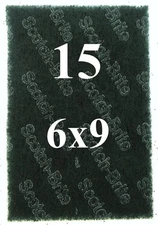 Scotch Brite Heavy Duty Industrial Size Scour Pads 6"x9" ~ Lot of 15