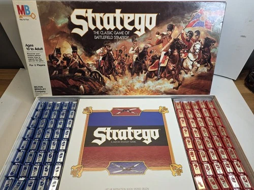 VINTAGE 1986 STRATEGO Board Game Milton Bradley. Battlefield Strategy, Complete
