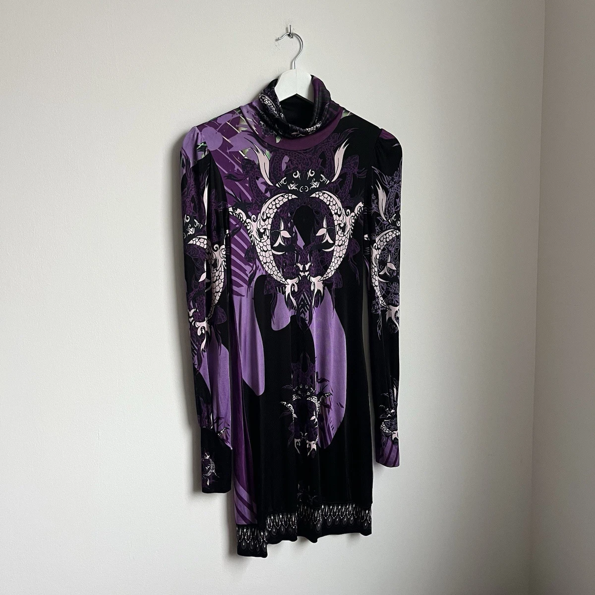 chinese dress ladies Custo Barcelona Long Sleeve Knit Pocket Top 1990's – Vintage TTS main image 0