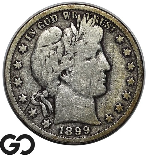 1899-S Barber Half Dollar, Strong Full Rims