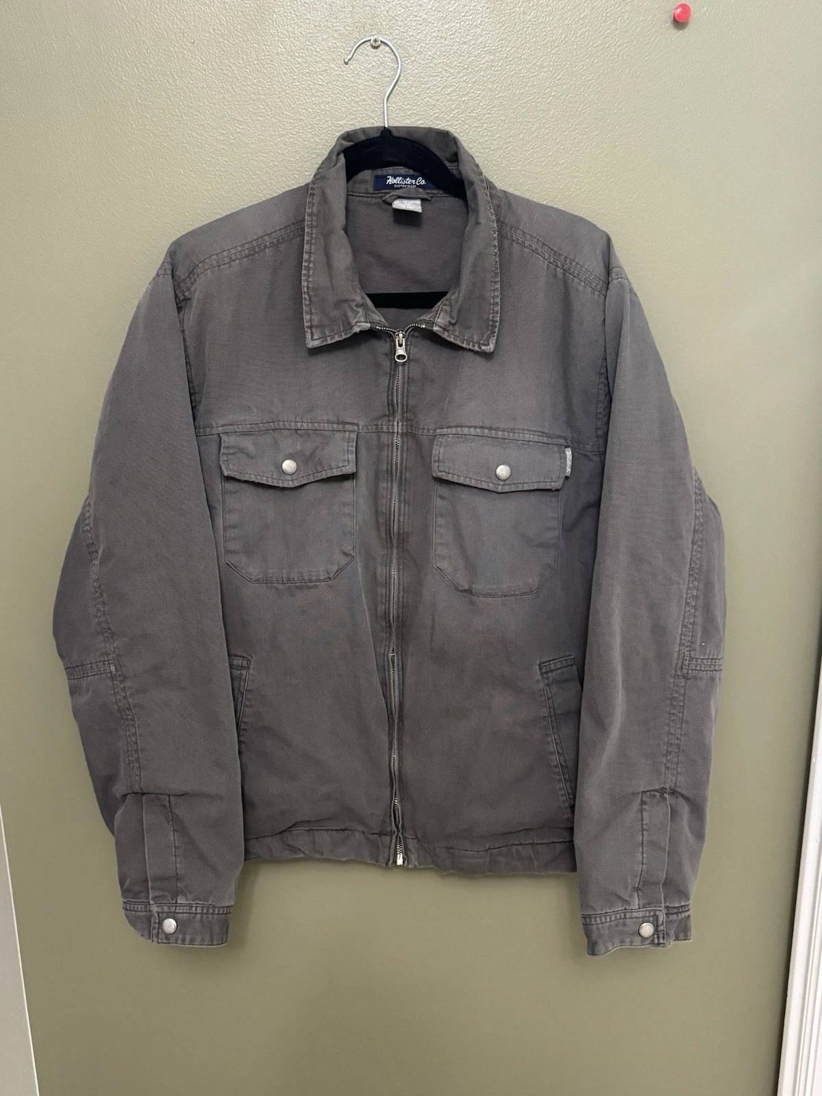 Hollister Co Jacket Canvas Utility Work Jacket Size Xl Insulated