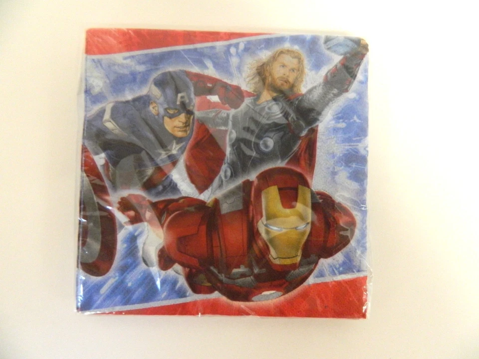 MARVEL AVENGERS LUNCH NAPKINS - LOT OF 2 PACKAGES - PARTY SUPPLIES - Image 2 of 3