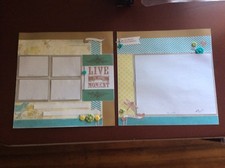 Live In The Moment CTMH Embellished 2-page 12" X 12" Scrapbook Layout