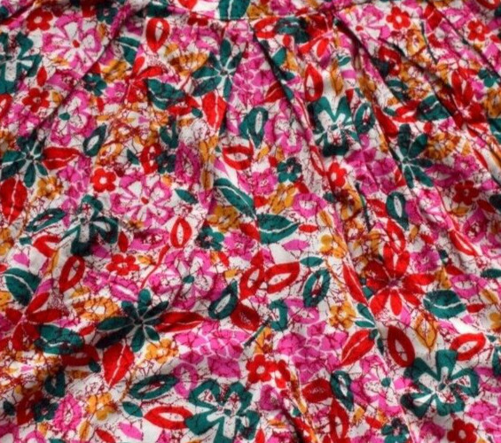 Womens Vintage Shorts 80s Bold Patterned Wide Leg Cotton Retro Beach Summer 6 image 2