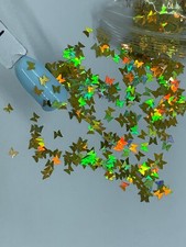 Holographic Yellow Butterflies Nail Glitter  1 TSP  Gel Nail Art  Acrylic