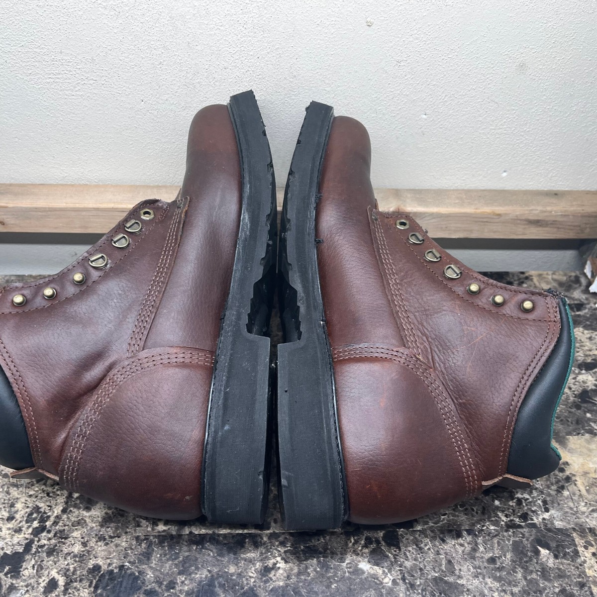 Carolina Soft Toe Sarge Lo 309 Mens 14 Brown Leather Lace Up Utility Boots USA Carolina 309 Sarge Lo - Chester Boot Shop main image 4