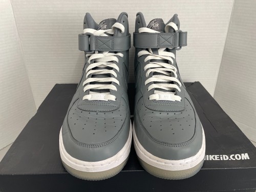 NIKE AIR FORCE 1 HIGH BY YOU ID COOL GREY WHITE SZ 11.5 (60 - Picture 3 of 7