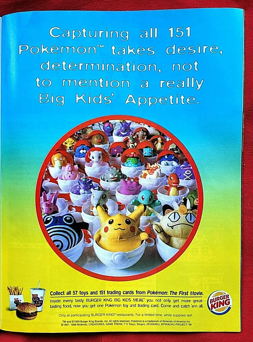 Burger king top happy meal pokemon