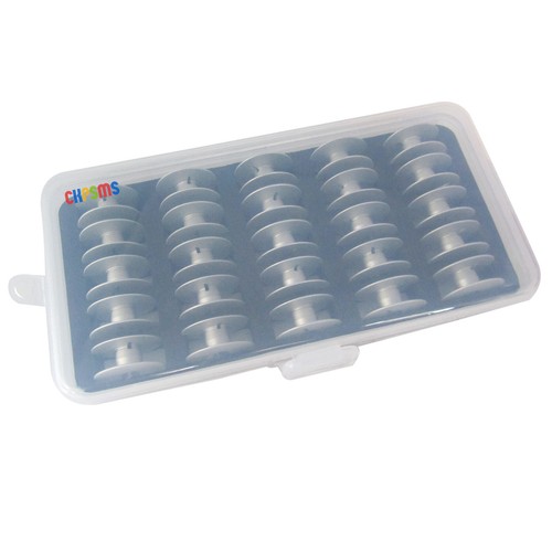 25PCS 26MM Diameter Large ALUMINUM BOBBINS & BOX FIT FOR DURKOPP ADLER 221,222 - Picture 2 of 3