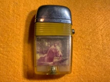 L8-7 SCRIPTO  VU-LIGHTER - WITH HORSE PICTURE IN FUEL CHAMBER
