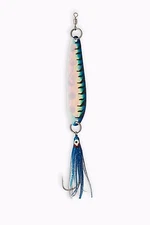 Salmon Spoon McOmie's 3 1/4" Blue Fire Tiger Glow Spoon w/Hoochie