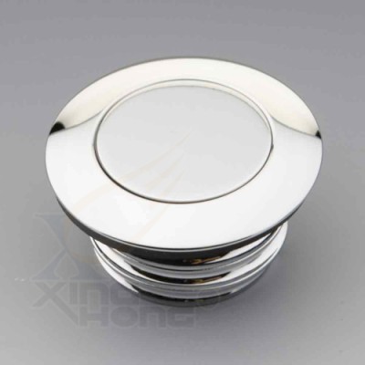 Chromed Non-Vented Pop-up Flush Mount Gas Cap  For Harley Softail  Super Glide