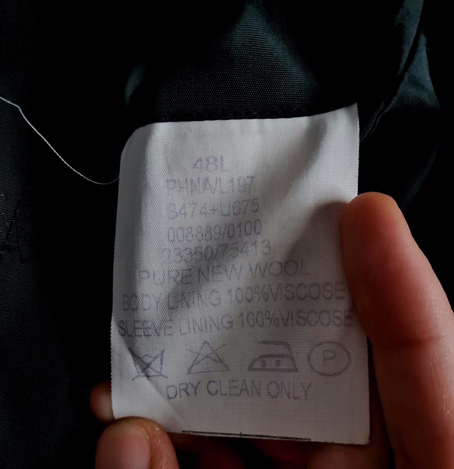 Blazer nero giacca Yves Saint Laurent taglia 48 pura tuta di lana nuova taglia