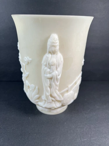 Fenton Vintage Burmese Mandarin Vase w/Original Tag Artist Signed