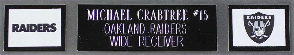 Michael Crabtree Autographed & Framed White Raiders Jersey Auto JSA COA - Image 4 of 4