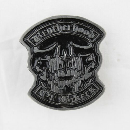 Biker Motorrad Club Brotherhood Skull Totenkopf Pin Anstecker Anstecknadel NEU - Bild 1 von 1