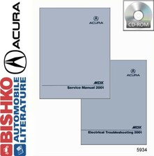 2001 Acura MDX Service Shop Repair Manual CD Engine Drivetrain Electrical Guide