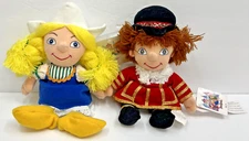 Disney "It Is A Small World" Plush Holland Girl And England Boy Bean Bags