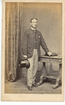 Man with Top Hat by Roby Manchester England CDV Carte de Visite