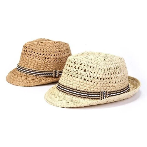 Nuevo Sombrero de Paja de Verano Playa Hombres Sol Panamá Jazz Fedora para Hombres y Mujeres Moda - Imagen 4 de 8