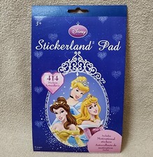 NEW Disney Princess Stickerland Pad 414 Stickers Ariel Belle Cinderella Aurora