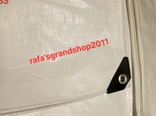 18' x 30' WHITE HEAVY DUTY POLY TARP ** Grommets Free Shipping ** new GS