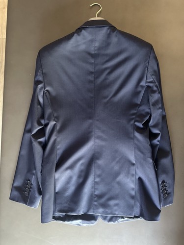 Versace Collection Navy Single Breast 2 Button Blazer Size 52 100% Wool - Picture 9 of 19