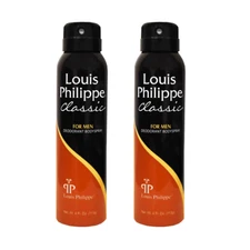 Lot of 2 Louis Philippe Men Deodorant Spray Classic 4 fl oz Aerosol New 