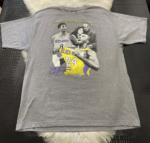 FA Athletic RIP Kobe & Gianna Bryant Gray T Shirt XXL - Picture 10 of 12