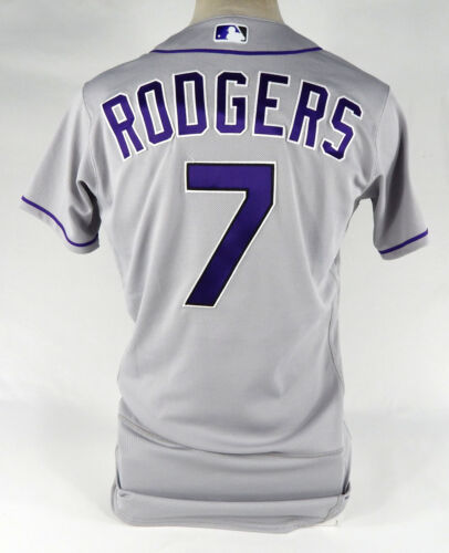 2023 Colorado Rockies Brendan Rodgers #7 Game Issued Grey Jersey 30th Patch 42 7