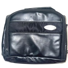 Mainstays Camera Leather Bag, Black, 11 x 8 X 5" Two Compartmt, Padded, W/O Stra