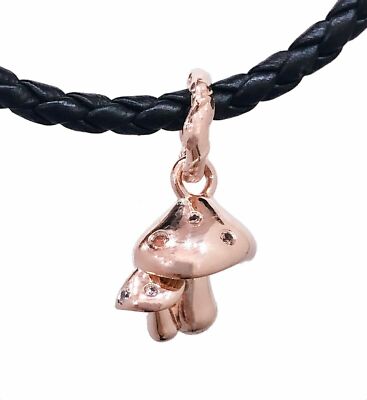 NEW AUTHENTIC PANDORA CHARM ROSE™ CHARM SPARKLING MUSHROOM