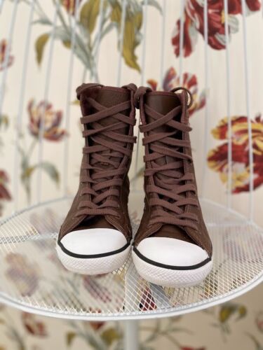 Converse Chuck Taylor Leather Hi-Top (Brown) Size 3 UK - Picture 1 of 5