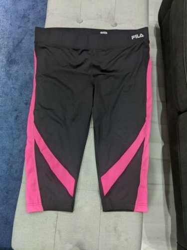 Leggings sportivi Fila rosa nero Capris taglia XL