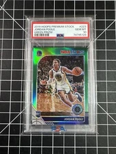 Jordan Poole Rookie Card Psa 9 Mint 2023 Hoops Premium Stock Green Prizm #223 Rc