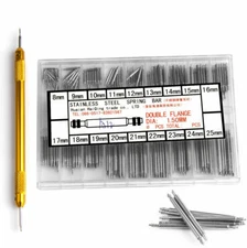 Watchmaker Watch Band Spring Bars Strap Link Pins +Remover Steel Repair Kit Tool