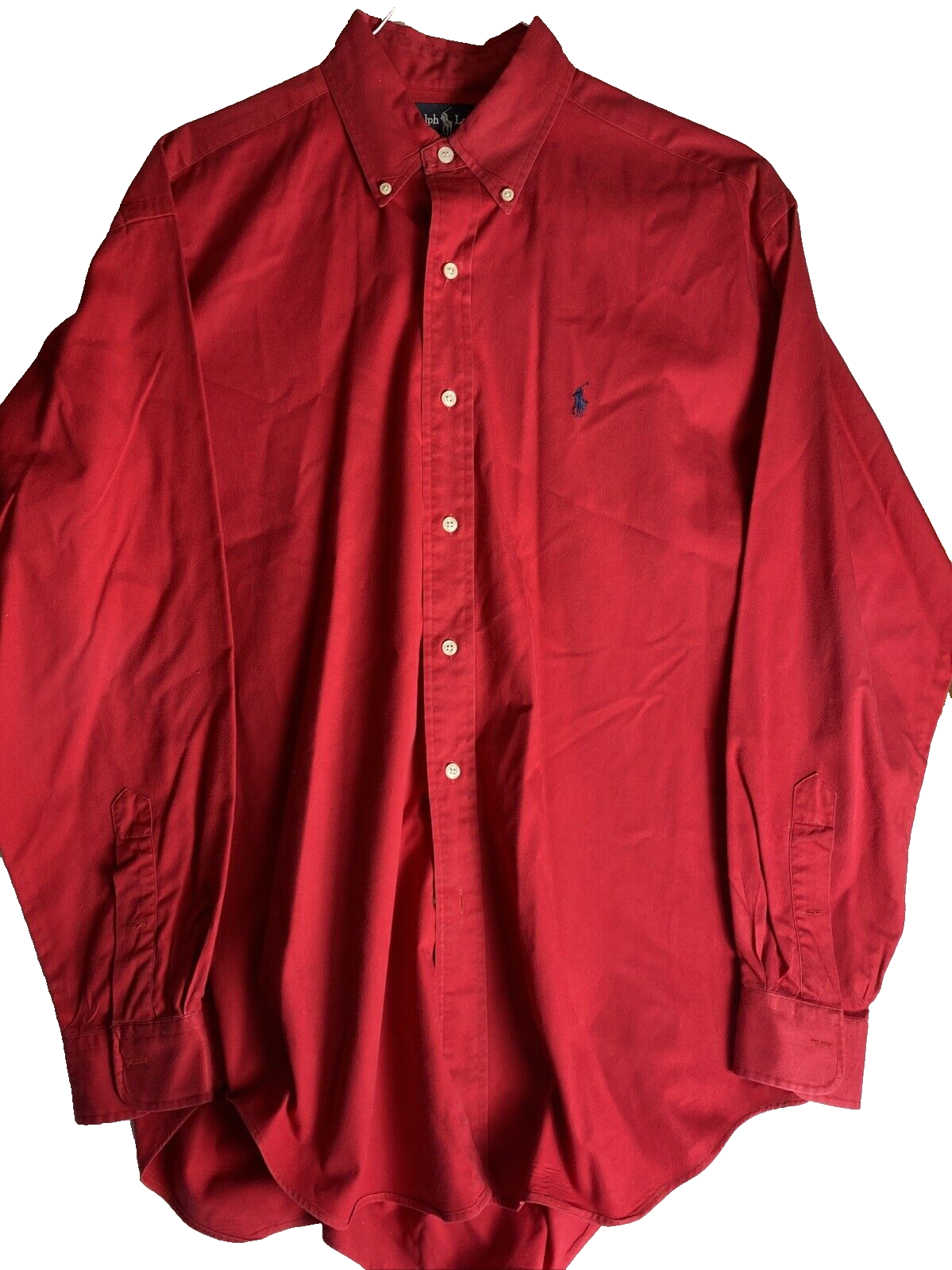 Ralph Lauren Blaire Men's Size Medium Long Sleeve Button Down  Shirt Red