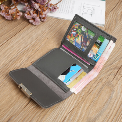 Women's Leather Trifold Mini Wallet – Cute Coin Purse Card Holder Clutch