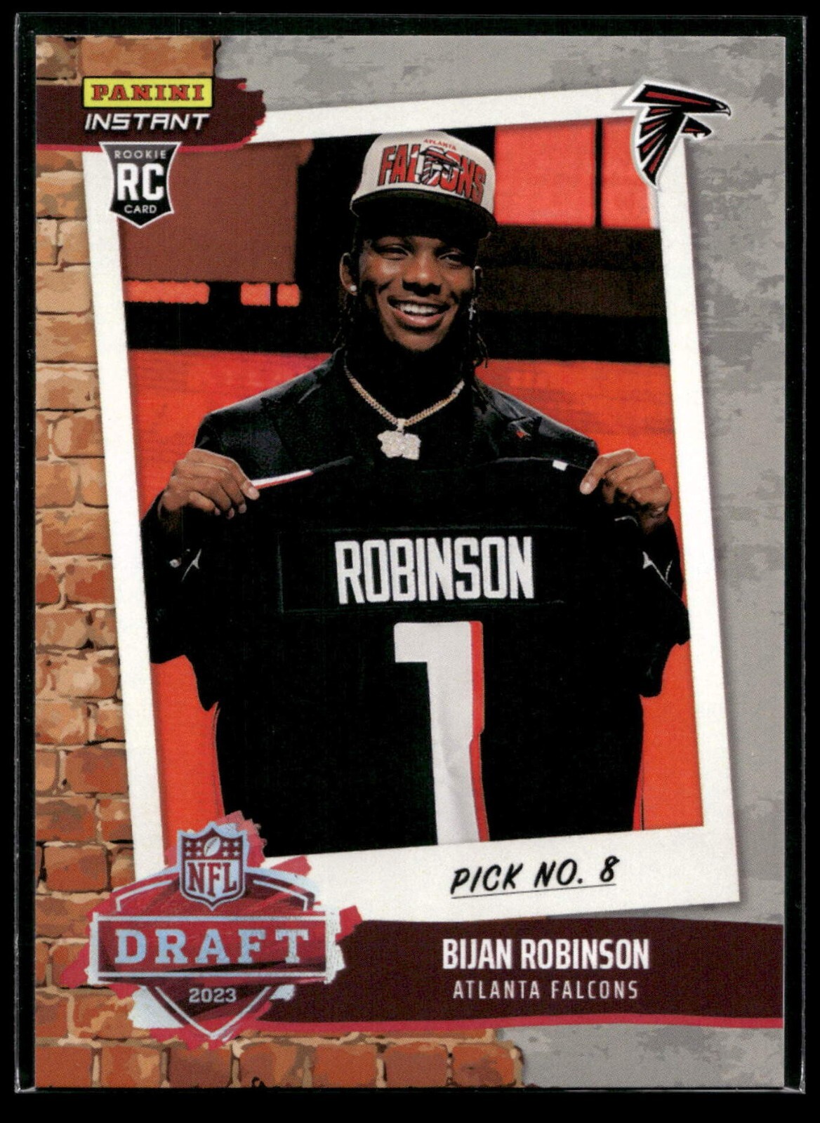 2023 Panini Instant Bijan Robinson Rookie DRAFT NIGHT 1/1316 SP Falcons #DN5 RC