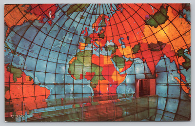 Postcard Mapparium Eastern Hemisphere The Christian Science Publishing Society